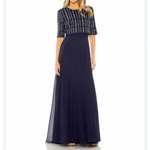 NWT Mac Duggal Long Mother of the Bride Formal sequined Dress size 8